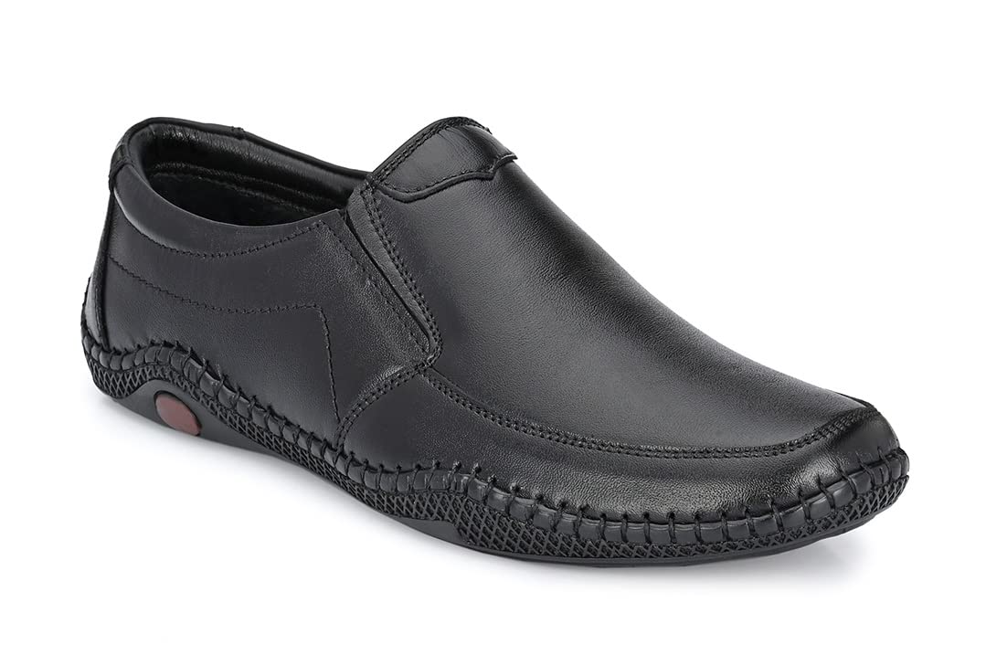 MACTREE Men Black Genuine Leather Formal Shoes 215MPK10 10