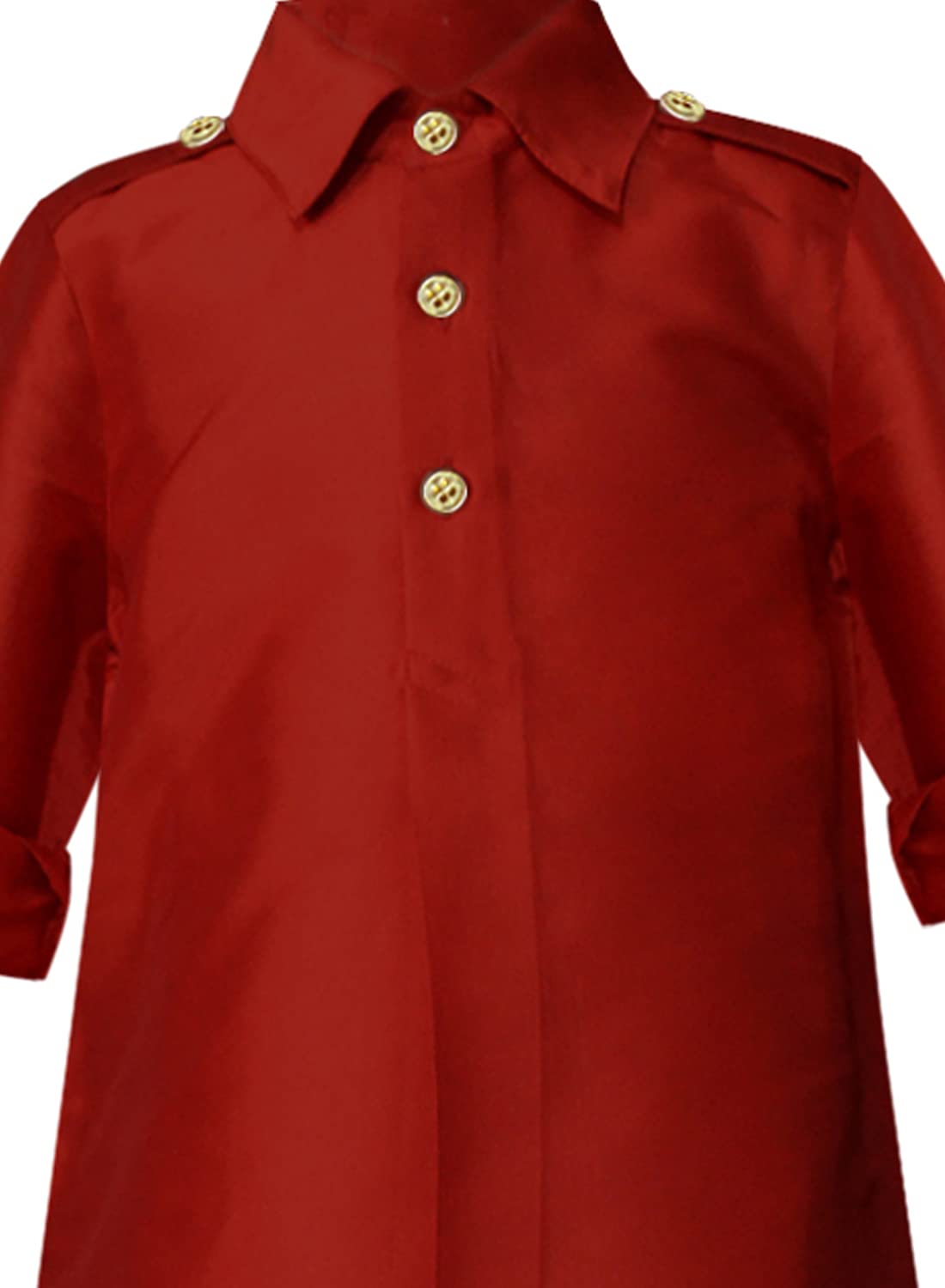 A.T.U.N. (ALL THINGS UBER NICE) Boy's Polyester Solid Full Sleeve Pathani Suit Set | Kurta and Pyjama Set | Ethnic Clothing Set for Festival and Special Occasion | 2 Piece Set