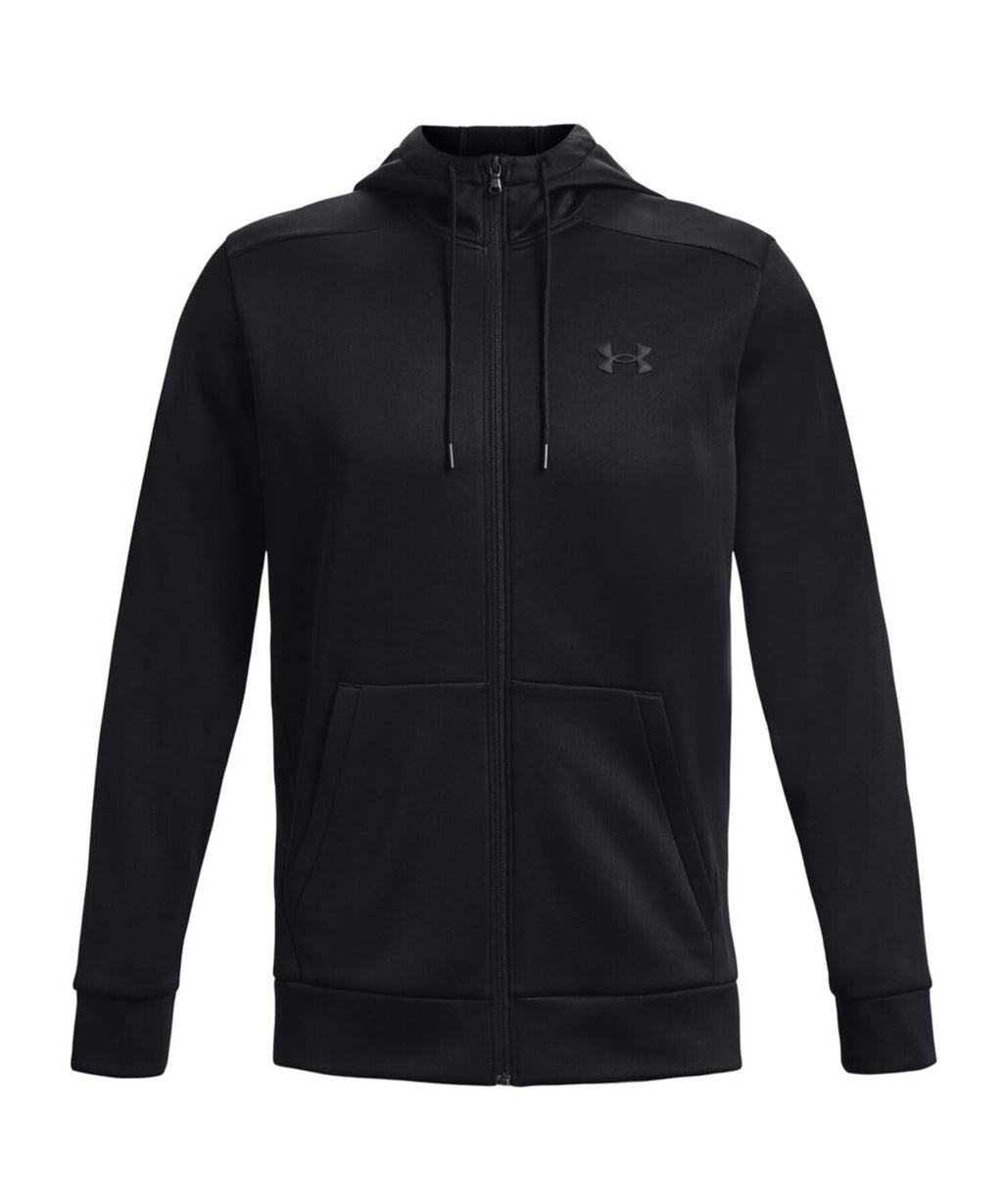 Under Armour Men's ArmourFleece Full Zip Hoodie, (001) Black / / Black, Medium