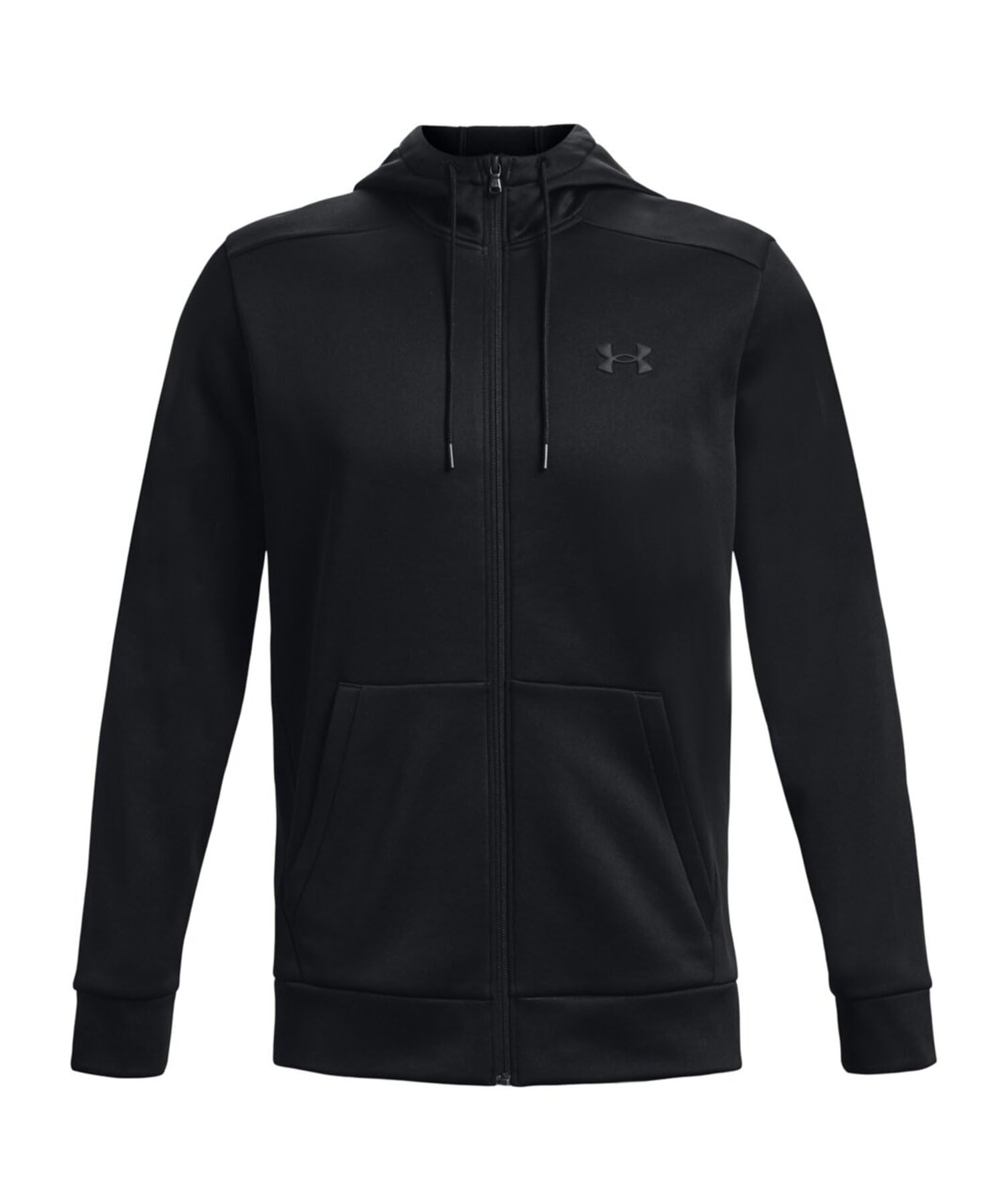 Under Armour Men's ArmourFleece Full Zip Hoodie, (001) Black / / Black, Medium
