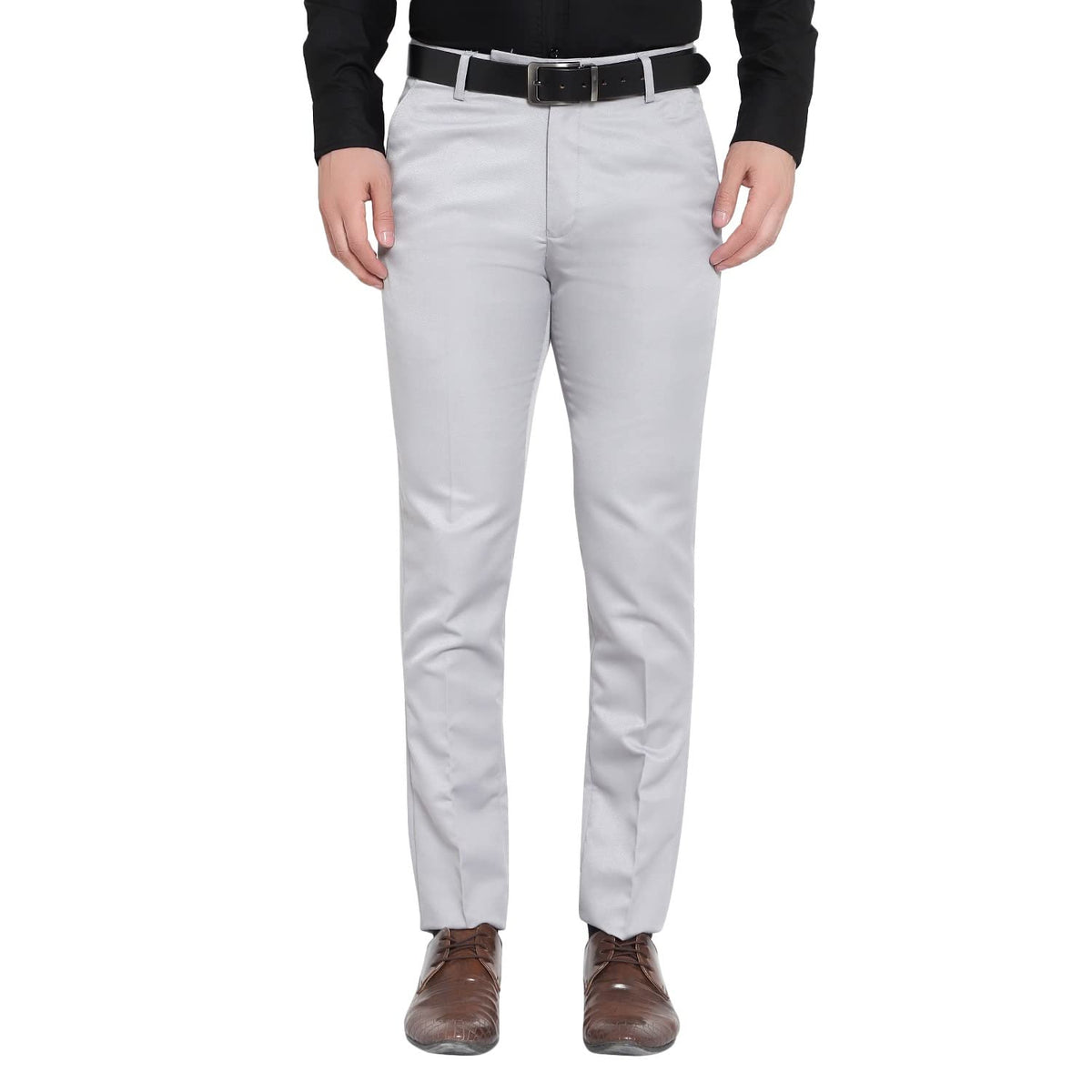 Men Regular Fit Polycotton Trouser PantS Formal Trouser Casual Trouser Pant |Light Grey | 34 34