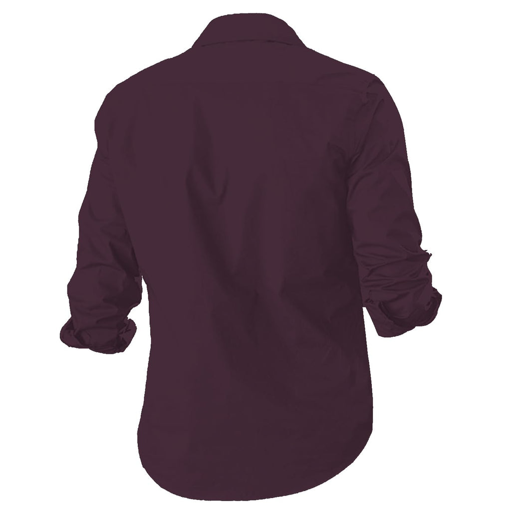 Rebelify Double Pocket With Flap Men Cargo Cotton Shirt Purple