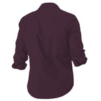 Rebelify Double Pocket With Flap Men Cargo Cotton Shirt Purple