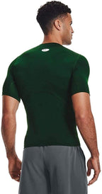 Under Armour Men's Armour HeatGear Compression Short-Sleeve T-Shirt , Forest Green (301)/White, Large
