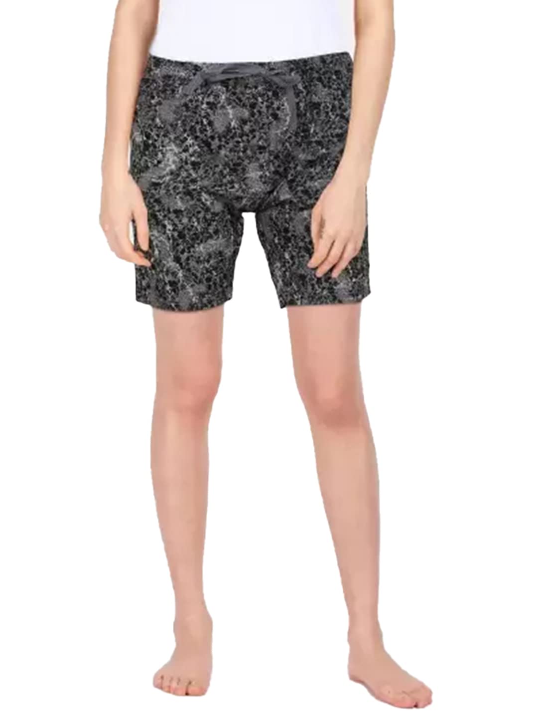 Lyra Pure Cotton Printed Night Shorts For Women