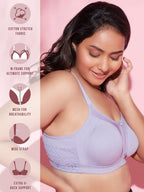 Nykd (Nyb101) Cotton Non Padded & Non Wired Everyday Bra For Women | M-Frame Structure For Bounce Control With Full Coverage & S