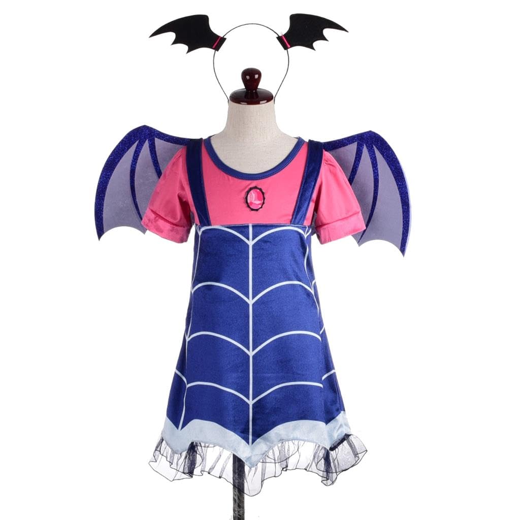 Dressy Daisy Toddler Girls Dress Up Boo-Tiful Halloween Costume Fancy Party Vampire Outfit Set with Headband Wings