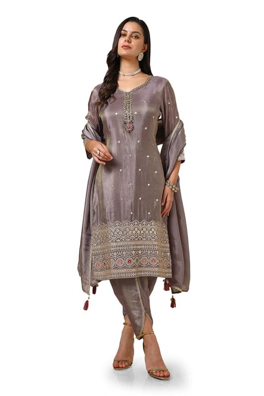 Soch Women Tissue Suit Set with Stones and Sequins