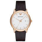 Emporio Armani Men's Stainless Steel and Brown Leather Watch (Model: AR2502)