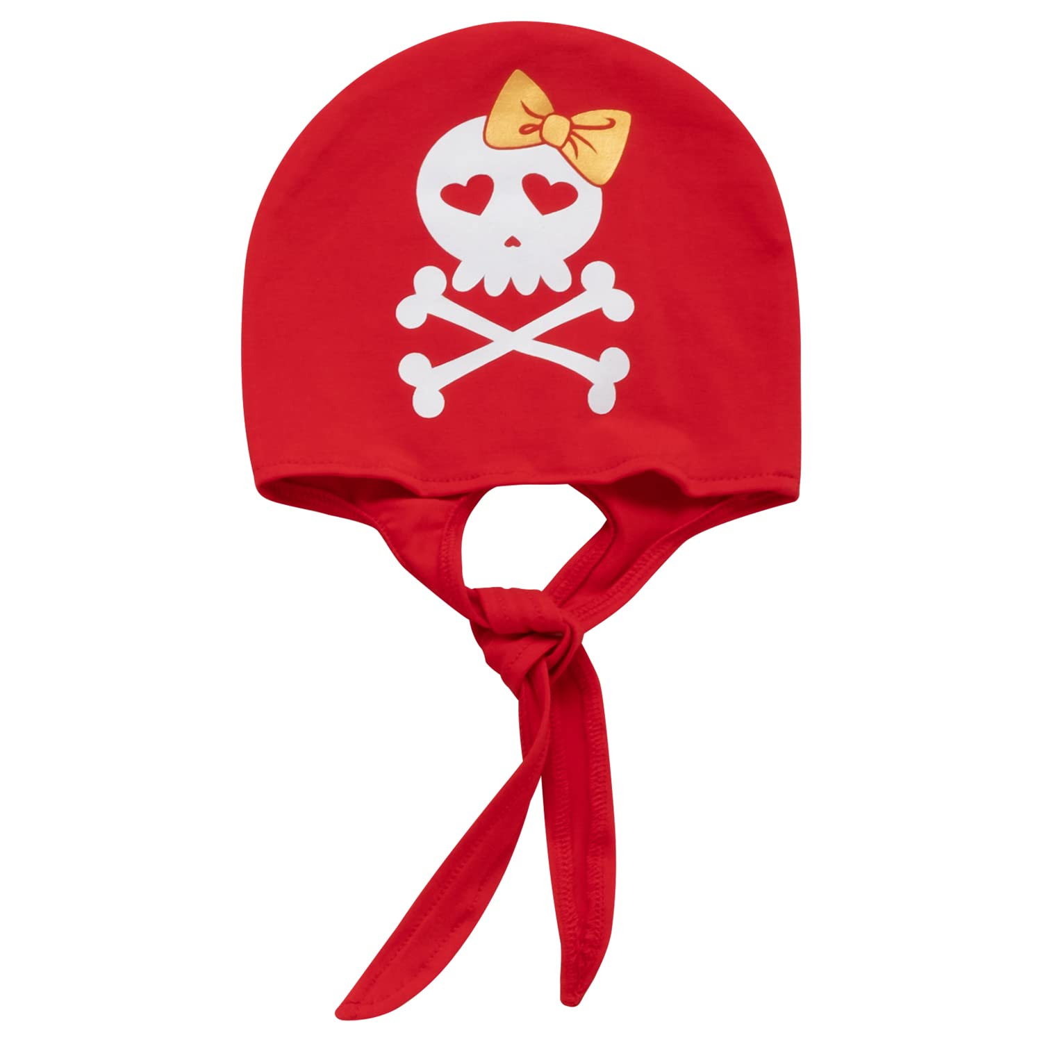 Auggle 3PC Toddler Baby Girl Outfits Halloween Costume Stripe Skirt Kid Pirate Short Sleeve with Hat (Red, 3T)