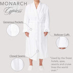 MONARCH Plush Lined Microfiber Bath Robe for Women or Men - Super Soft, Durable Luxury Spa, Resort & Hotel Bathrobe, Generously