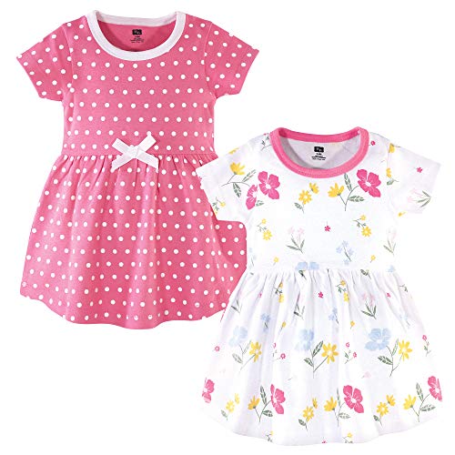 Hudson Baby Girl's Cotton Dresses, Spring Mix, 0-3 Months