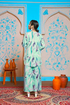 Greciilooks Women'S Rayon Printed Regular Fit Kurta Set (Gl-W1705&Tr798_Green_M)