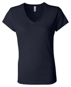 Ladies Jersey Short-Sleeve V-Neck T-Shirt - DARK gRY HEATHER - S(D0102H7WI9T)