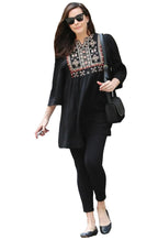 ANNI DESIGNER Women s Tunics Tops Rayon Viscose Embroidered Short Top | Regular | Formal |Party Western Stylish| Trendy |Fancy 