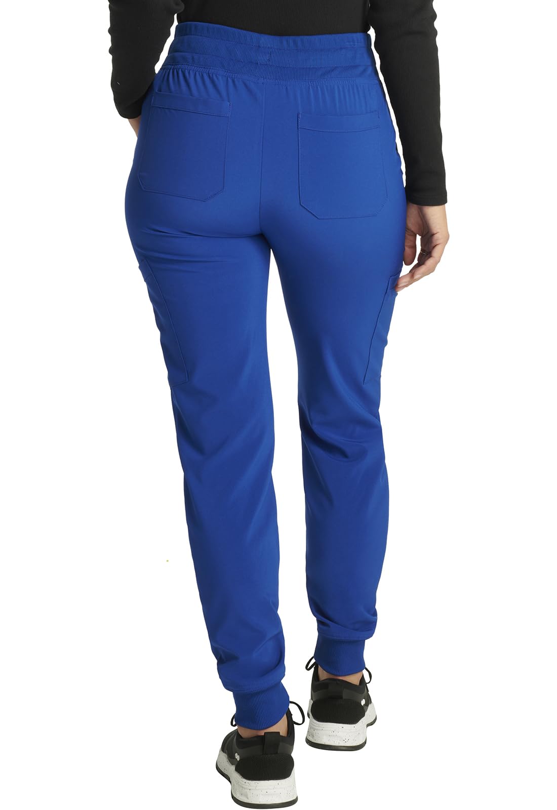 EDS Essentials Jogger Scrubs for Women, Drawstring Scrub Pants DK065P, XS Petite, Galaxy Blue