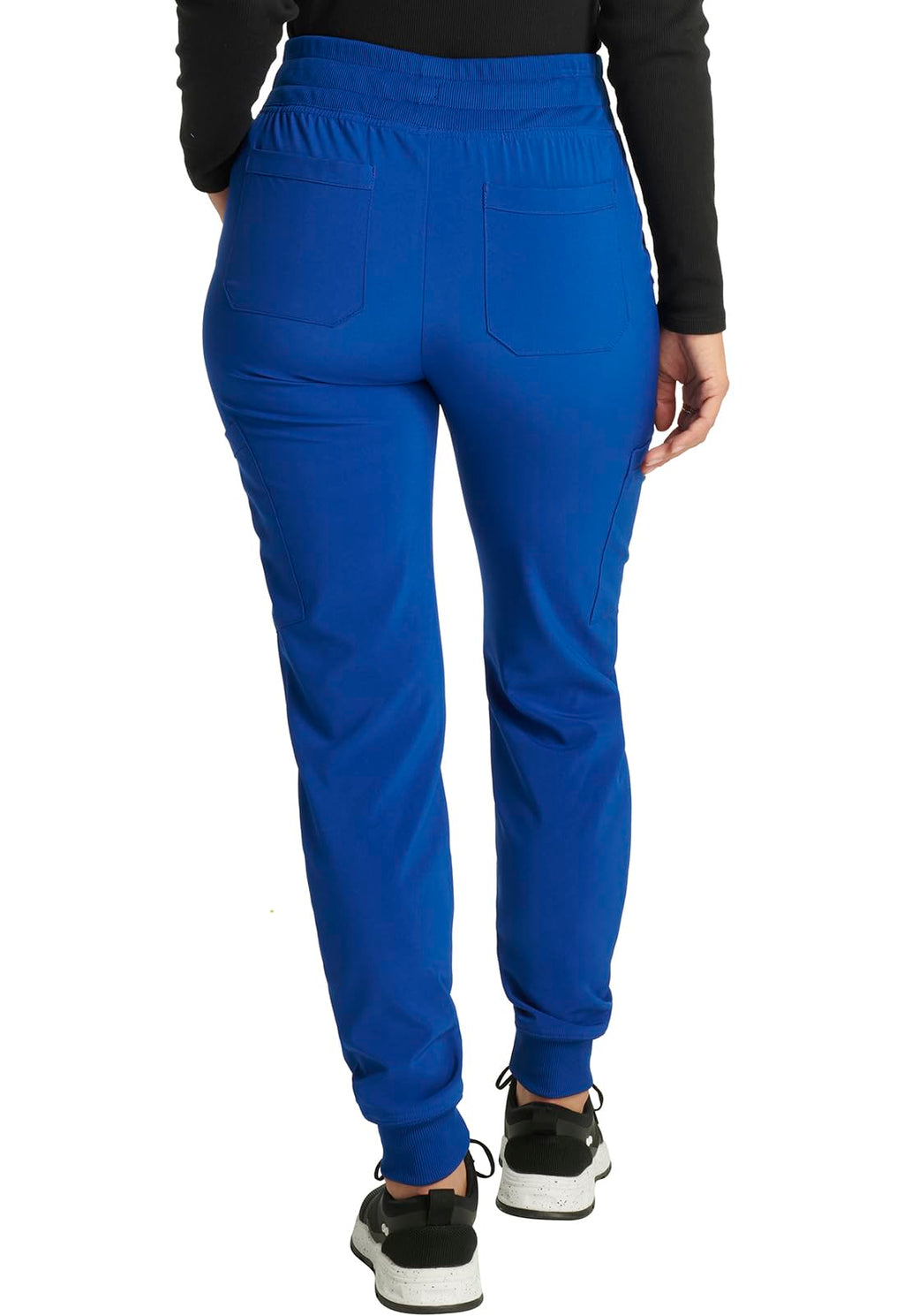 EDS Essentials Jogger Scrubs for Women, Drawstring Scrub Pants Plus Size DK065P, 2XL Petite, Galaxy Blue