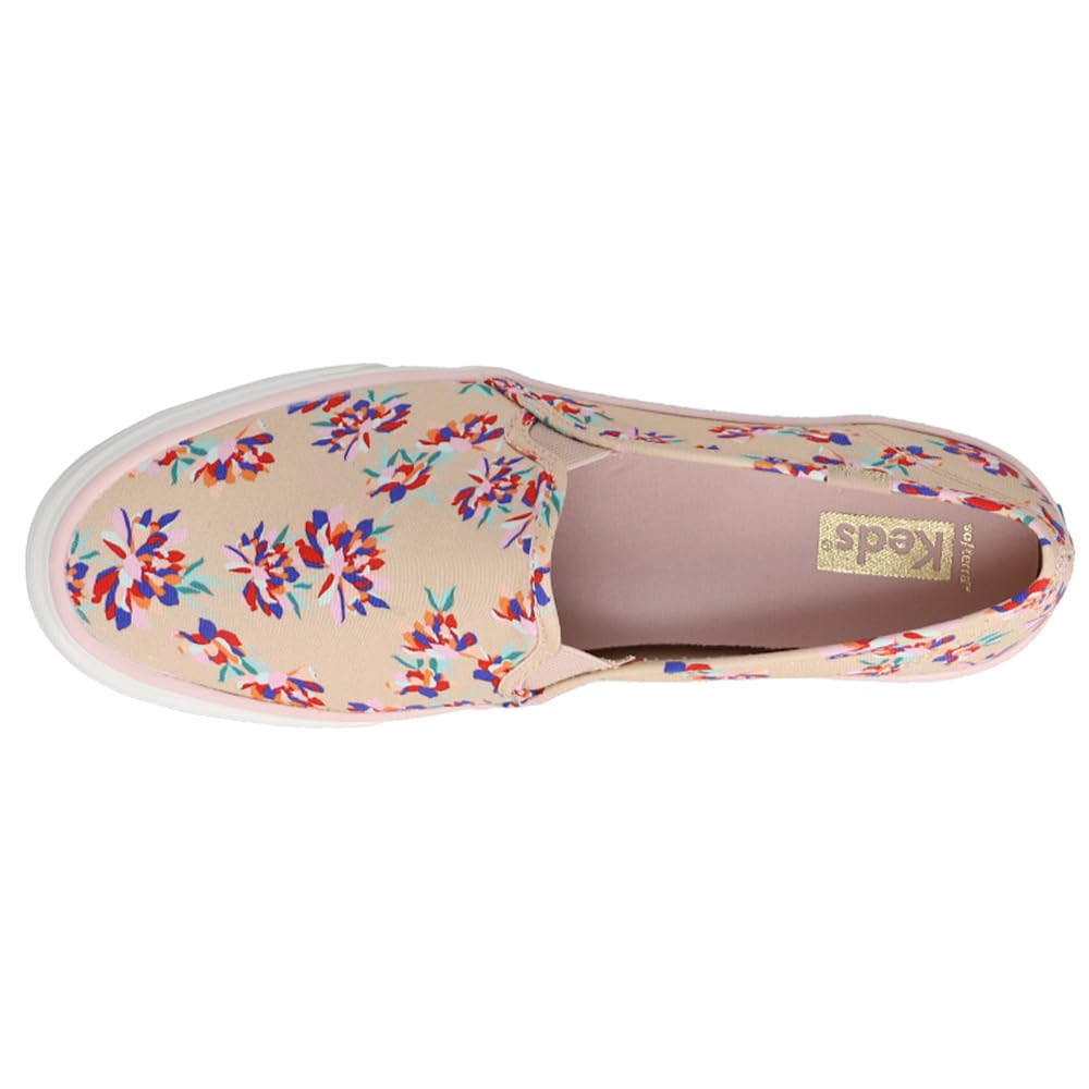 Keds Women's Double Decker Spring Floral Sneaker, TAN, 7
