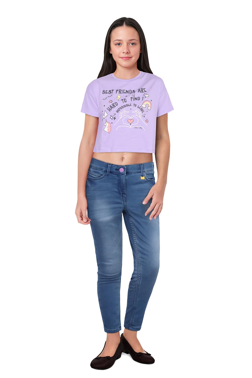 Allen Solly Girls Regular Fit Printed Graphic Casual T-Shirt
