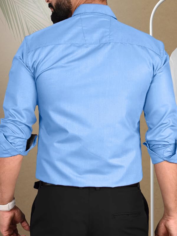 Tee Projekt Shirt for Men Cotton Spread Collar Long Sleeve hirt Parfect for Formal Wear