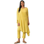 Aurelia Self-Design Yellow WomenS Kurta And Trousers Set