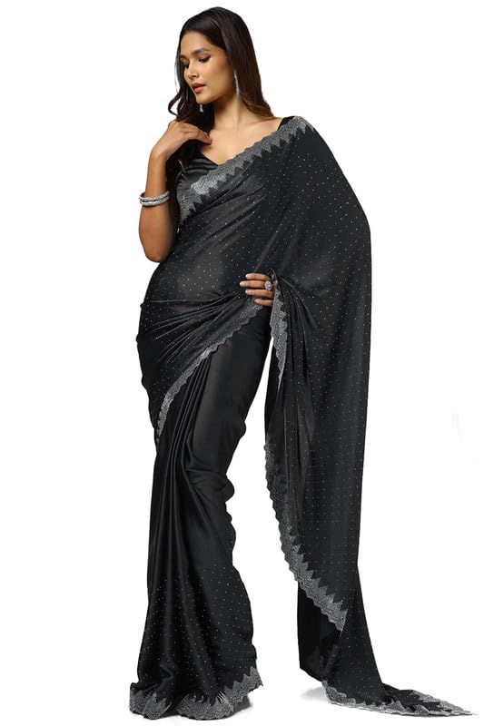 Soch Women Satin Saree with Work