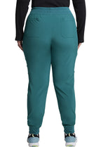 EDS Essentials Jogger Scrubs for Women, Drawstring Scrub Pants DK065P, S Petite, Hunter Green