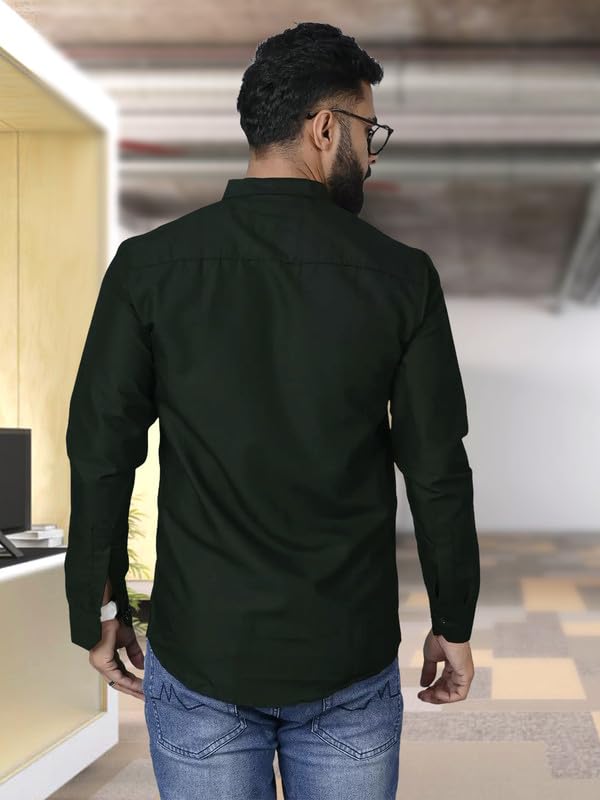 Tee Projekt Shirt for Men Cotton Spread Collar Button Down Long Sleeve Shirt Home, Regular, Home (Pack of 1)