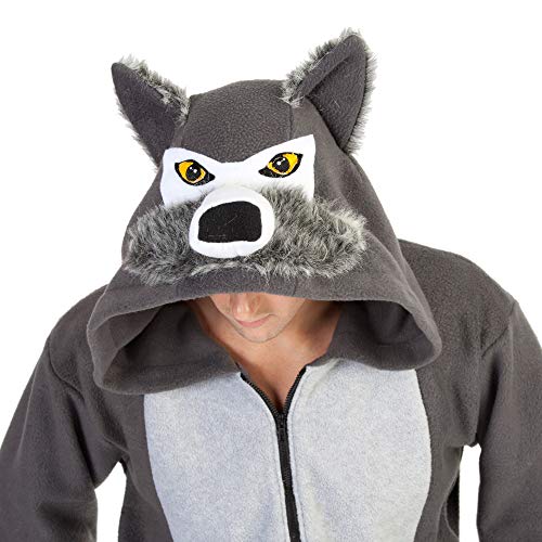 RG Costumes Men's Willie The Wolf Hoodie, Gray, Large