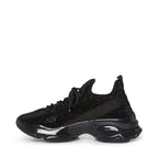 Steve Madden Women's Maxima Sneaker, Black, 7.5