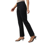 Fabindia WomenS Slim Pants (2112625Black_Black
