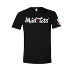 Mad Toto crew Neck T Shirt - Distressed Logo (Large Black)