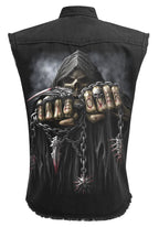 Spiral - GAME OVER - Sleeveless Stone Washed Worker Black - XXL