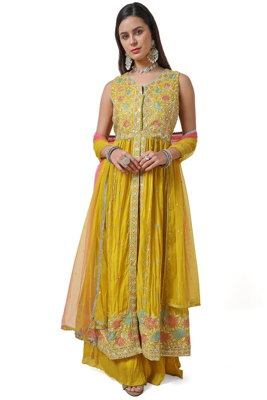 Soch Women Sequin Embellished Palazzo Georgette Suit Set