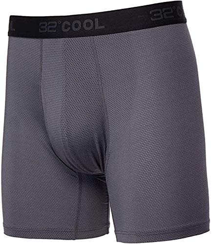 32 DEGREES Cool Men's Boxer Briefs 3Pk Large 36-38 Black/Charcoal/Black
