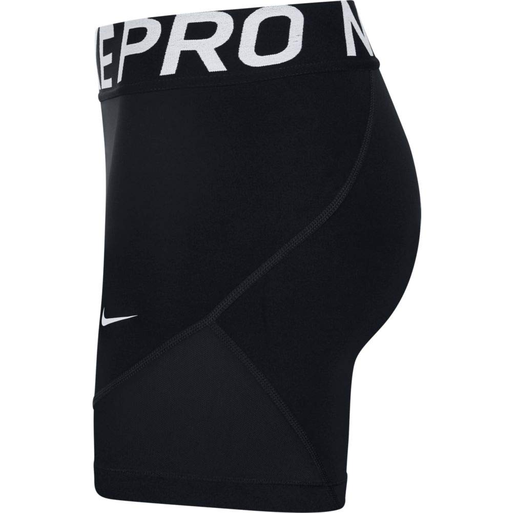 Nike Women's Pro 5 Training Short (Black/White, Medium)