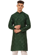 Jompers Mens Dupion Silk Embroidered Kurta