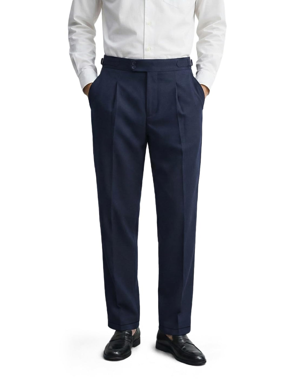 The Indian Garage Co Mens Mid-Rise Stretchable Relaxed Fit Gurkha Pants