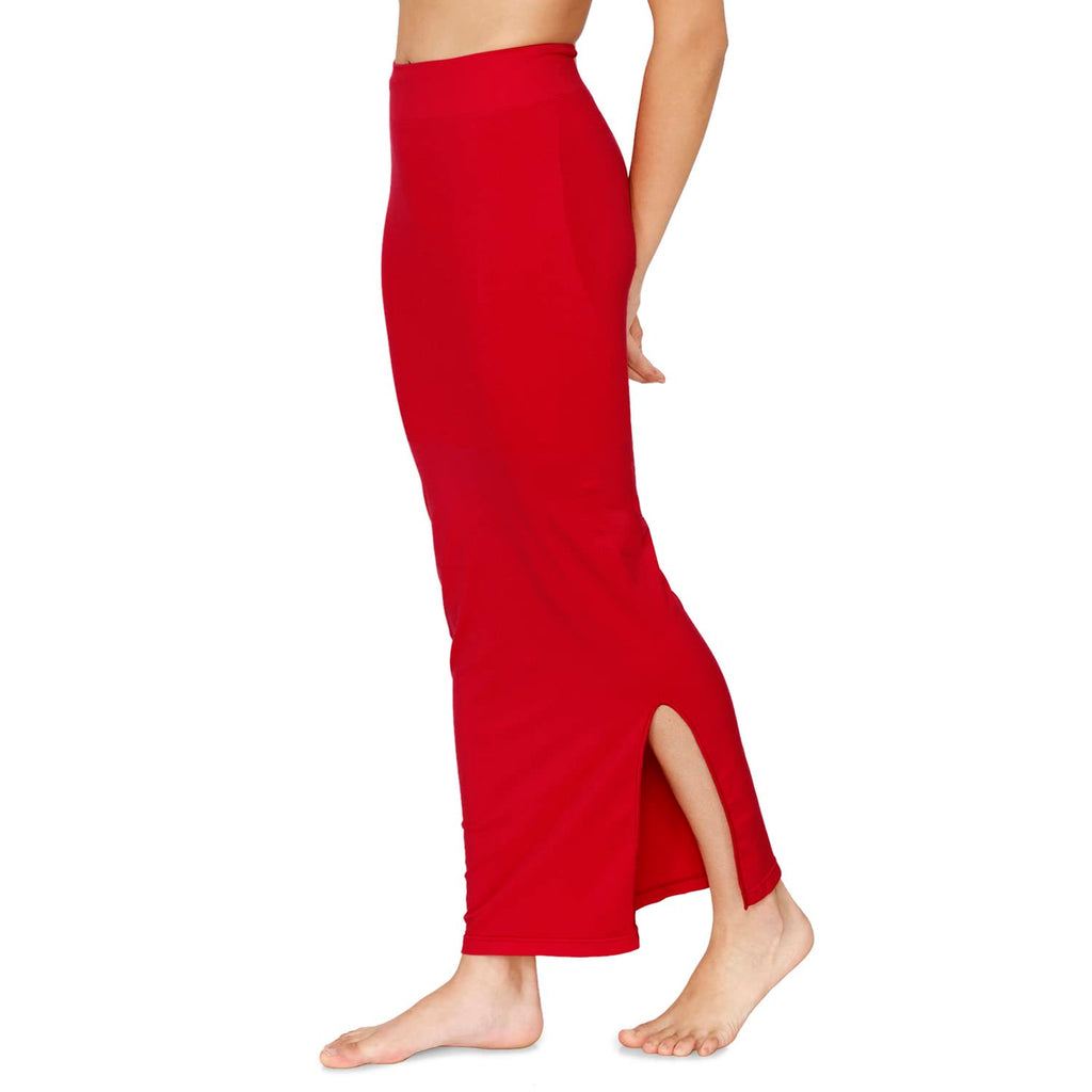 Zivame All Day Seamless Mermaid Saree Shapewear with Removable Drawcord for Women - Tango Red1