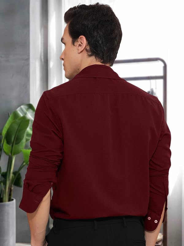Tee Projekt Cotton Office wear Shirt|| Solid Shirt for Mens|| Casual Shirt for Men||Long Sleeve Spread Collar Shirt for Men Mar