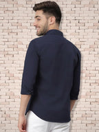 Tee Projekt Cotton Spread Collar Long Sleeve Shirt for Men Formal Shirt Casual Men Shirt