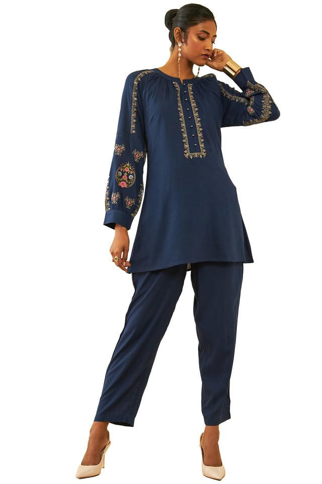 Soch Women Rayon Embroidered Ethnic Wear