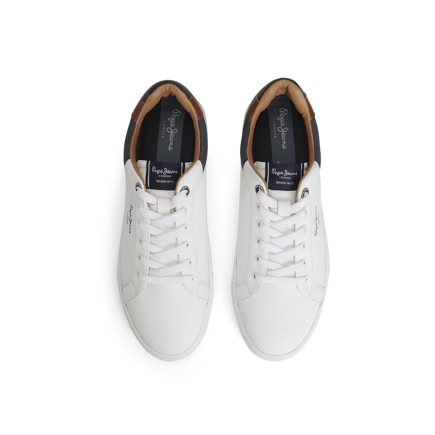 Pepe Jeans Kenton Court White Cupsole Sneakers