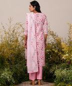 Libas WomenS Linen Kurta Set (27257_Pink