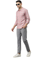 Hubberholme MenS Cotton Check Regular Fit Casual Shirt - Pure Soft Cotton Checked Shirts For Men Stylish/Trendy Full Sleeve Shi