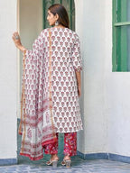 Sanisa WomenS Rayon Blend Floral Printed Straight Kurta With Pant And Dupatta Set| Ethnic Set | Suit Set | Kurta Set(129Kbd1394