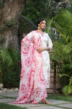 ANNI DESIGNER Womens Cotton Blend Straight Embroidered Kurta with Pant & Dupatta (BHAVI Cream-KDV_3XL_Cream_XXX-Large)