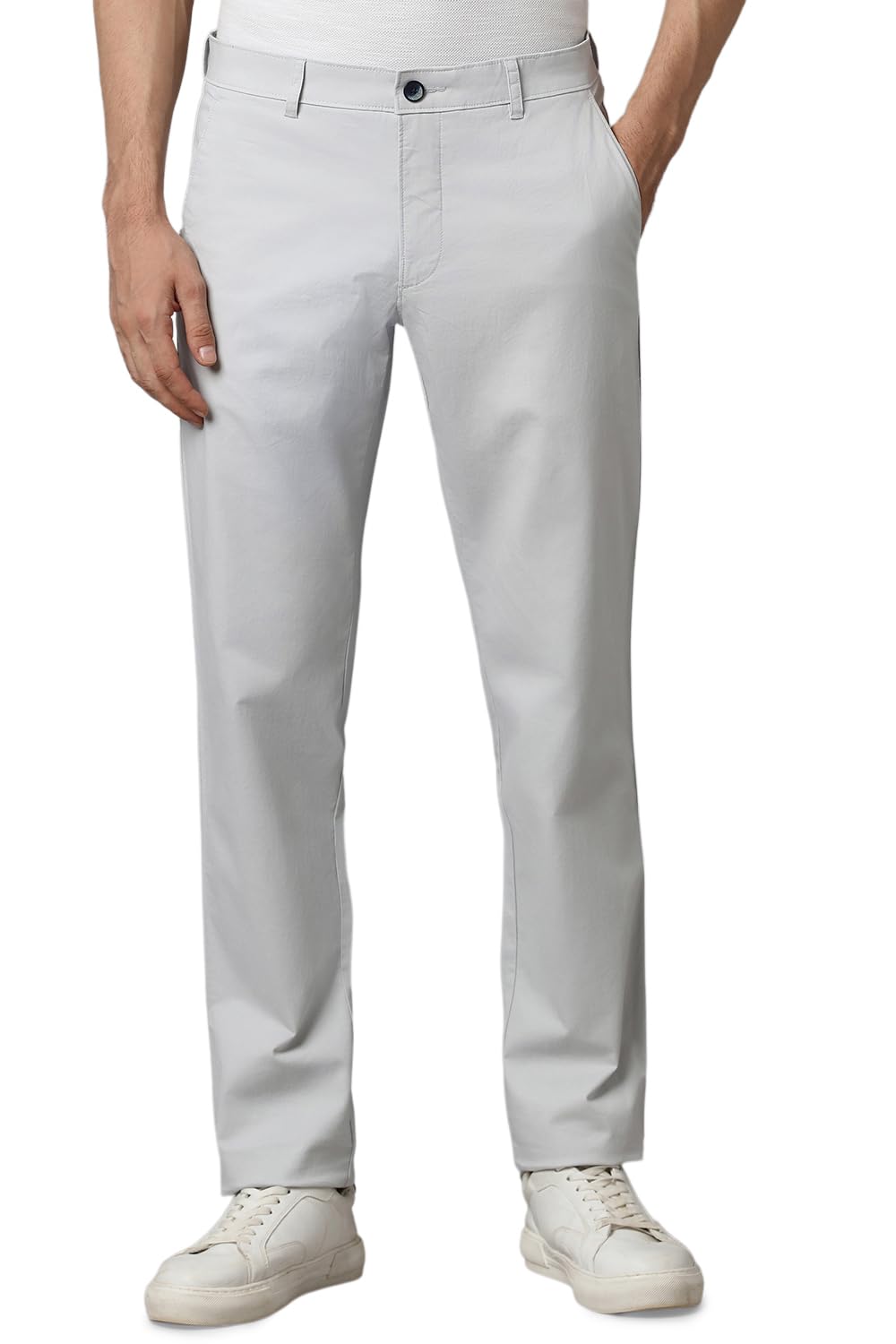 Louis Philippe MenS Slim Casual Pants (Lytfcslpd85567_Grey, Mid Rise, 30
