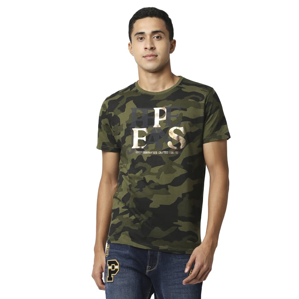 Pepe Jeans MenS Fitted T-Shirt (Pm508802_Dk Olive M)