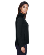 Ladies Stretch Tech-Shell compass Quarter-Zip - DK gREY HEATHER - S(D0102H7Y5QX)